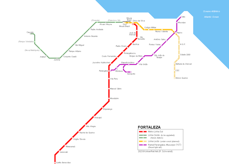 Andar de metrô em Fortaleza